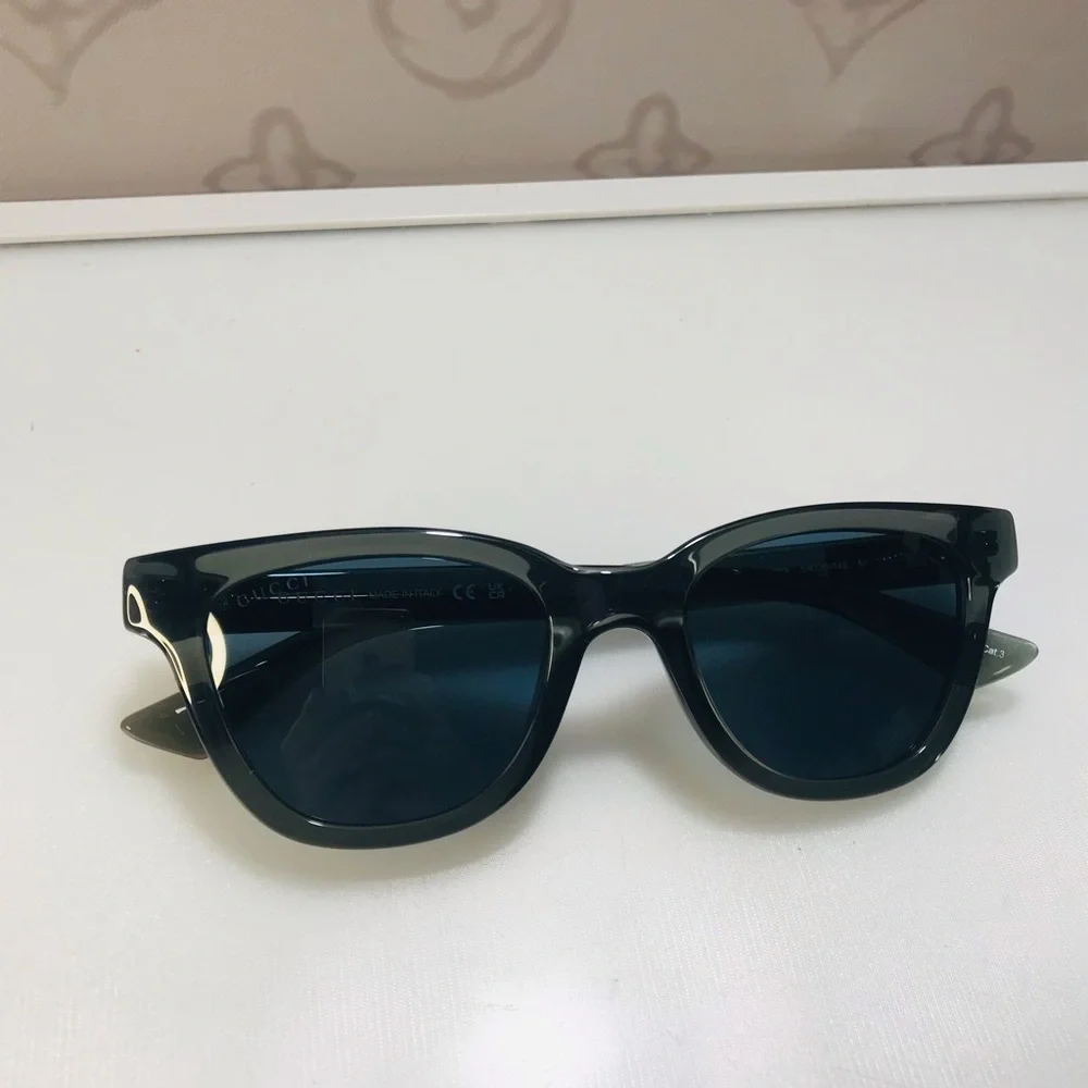 BRAND NEW GUCCI SUNGLASSES GG1116S 003 Clear Gray- Blue Lenses 51-145 Italy